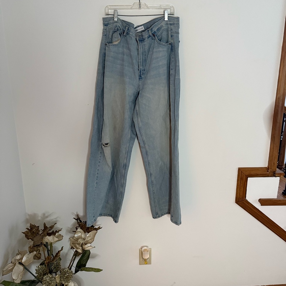 Zara Light Blue Women's Flare Jeans